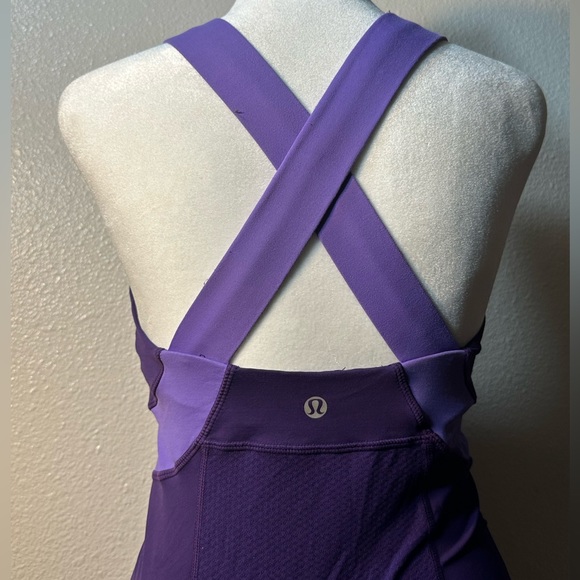 Lululemon Women Tank Top Purple Gray Sleeveless Scoop Neck
Cross Back Straps sz4 - Picture 10 of 16